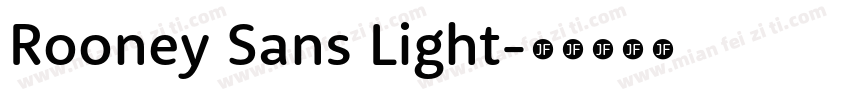 Rooney Sans Light字体转换
